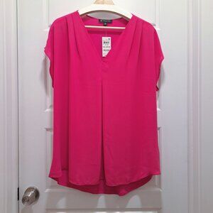 INC International Concepts Inverted-Pleat V-Neck Top, Size XXLarge